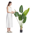 VEVOR Artificial Birds Of Paradise Tree, 5 FT Tall Faux Plant, PE Material & Anti-Tip Tilt Protection Low-Maintenance Plant, Lifelike Green Fake Tree for Home Office Warehouse Decor Indoor Outdoor