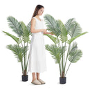 VEVOR Artificial Palm Tree, 5 FT Tall Faux Plant, Secure PE Material & Anti-Tip Tilt Protection Low-Maintenance Plant, Lifelike Green Fake Tree for Home Office Warehouse Decor Indoor Outdoor