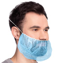 1000 Pack of Blue Disposable Beard Covers 18 Inch. Spunbond Polypropylene Beard Guards. Premium Quality Beard Protectors. Facial Hair Covering Single Loop Breathable Lightweight