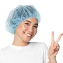 Surgical Bouffant Caps Disposable, 24 Inch. Pack of 100 Blue Disposable Hair Covers Medical. Breathable Polypropylene Disposable Caps Medical. Surgeon Caps Disposable with Elastic Edge