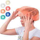 Orange Bouffant Caps 21 Inch. Pack of 100 Non Woven Hair Caps with Elastic Band. Breathable Disposable Polypropylene Hats. Unisex Protective Hair Covers for Food Service