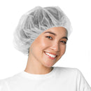 Disposable Bouffant Caps 28 Inch. Pack of 100 White Disposable Hair Covers for Nurses with Elastic Edge. PP Disposable Hair Cap Medical. Breathable Medical Cap Disposable for Food Service