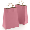 Purple Kraft Paper Bags with Handles Bulk, 8 x 4.75 x 10.5 Inch. Pack of 25 Kraft Paper Gift Bags with Handles. 150 GSM Kraft Bags with Handles. Paper Shopping Bags with Handles. Gift Bags