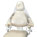 Half-Length Disposable Chair Covers, 24 x 27.5 Inch. Pack of 225 Clear Plastic Dental Chair Covers. Waterproof Polyethylene 0.7 Mil Dental Chair Sleeve for Covering Headrest and Back