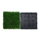 VEVOR Artifical Grass Tiles Interlocking Turf Deck Set, 9 Pack - 12"x12", Synthetic Fake Grass Self-draining Mat Flooring Decor Pad, Perfect For Multi-Purpose Indoor Outdoor Entryway Scraper Dog Mats