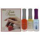 The Original French Manicure Kit Rose by Orly for Women - 4 Pc Kit 0.3oz Top2 Botton Base Coat Plus Topcoat, 0.3oz Nail Lacquer - White Tips, 0.3oz Nail Lacquer - Bare Rose, Tip Guides - White