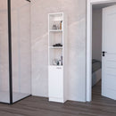 Brenda Linen Cabinet with 1 door, 3 open shelves and 2 hidden shelves