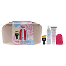 Your Perfect Glow Collection Set by Skinny Tan for Women - 4 Pc Gift Set 5oz Self Tanning Whip, 1oz Day Instant Tanner, Miracle Blush, Pink Velvet Tanning Mit