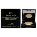 Velveteen Matte and Metallic Eyeshadow - 221 Gold Gleam by GA-DE for Women - 0.105 oz Eye Shadow