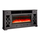 VEVOR Fireplace TV Stand for TVs 70", Media Storage Corner with 42" Fireplace, Storage Drawers & Cabinets, Pastoral TV Console Table with 20 LED Lights, Remote Control and Timer for Living Room, Grey
