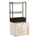 VEVOR Cat Litter Box Enclosure Litter Box Furniture Hidden 2 Shelves & 2 Baskets