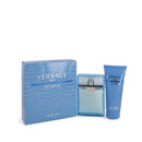 Versace Man by Versace Gift Set -- 3.3 oz Eau De Toilette Spray (Eau Frachie) + 3.3 oz Shower GelShower Gel(cologne, perfume, fragrance)